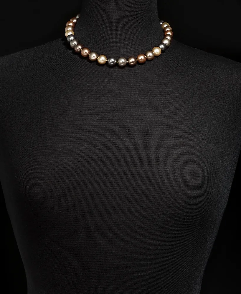 Charter Club Gold-Tone Tonal Imitation Pearl All-Around Collar Necklace, 16" + 2" extender, Created for Macy's