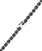 Black & White Diamond Tennis Bracelet (10 ct. tw) in Sterling Silver & Black Rhodium-Plate