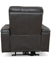 Greymel 37" Zero Gravity Leather Chair with Power Headrest, Created for Macy's