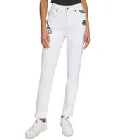 Karl Lagerfeld Paris Women's Logo-Patch Denim Jeans