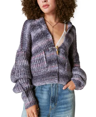 Lucky Brand Women's Striped Toggle-Front Cardigan