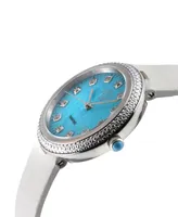 GV2 by Gevril Women's Arezzo White Leather Watch 33mm