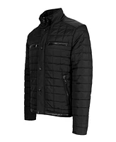 Spire By Galaxy Men's Lightweight Quilted Jacket with Synthetic Trim Design