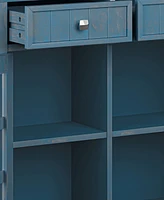 Simpli Home Acadian 36" Solid Wood Entryway Storage Cabinet