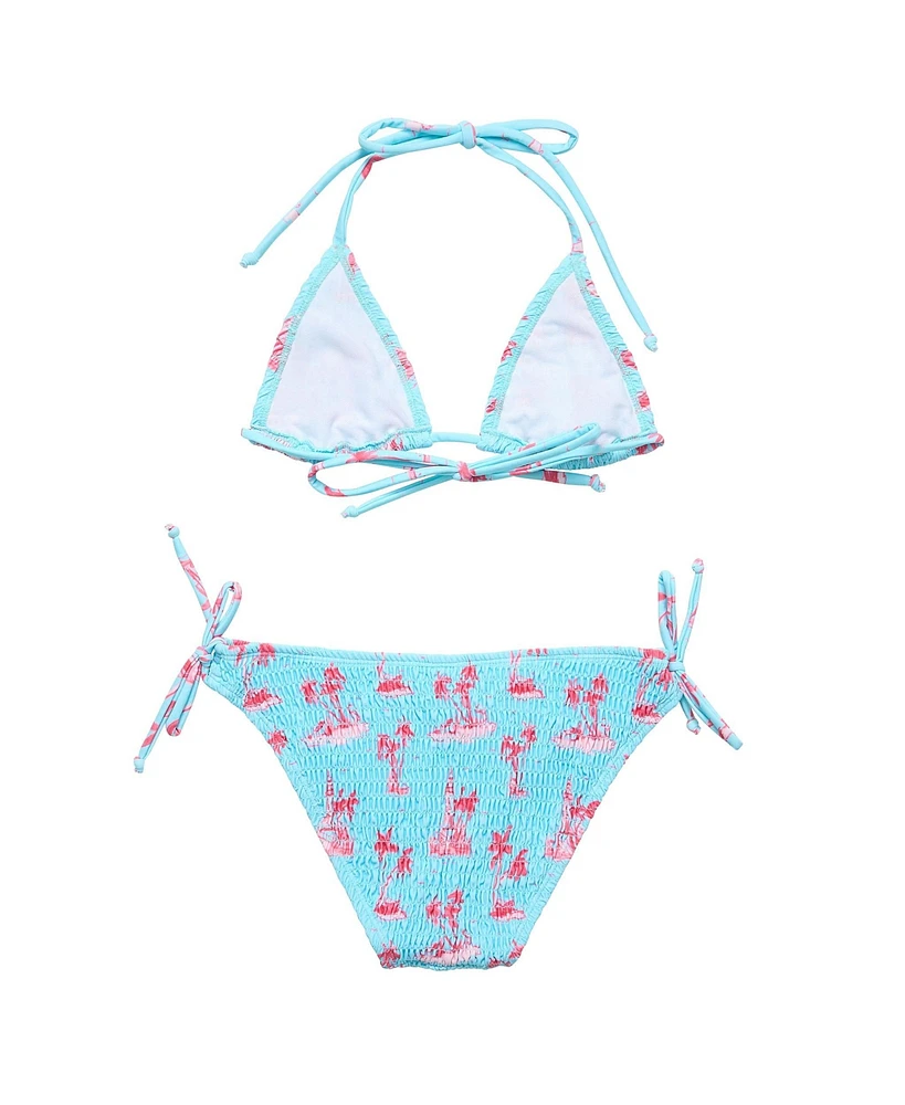 Toddler, Child Girls Lighthouse Island Sustainable Shirred Triangle Bikini