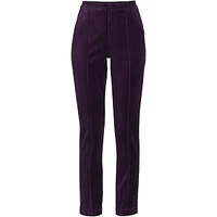 Lands' End Women's Velvet High Rise Pin tuck Pencil Ankle Pants