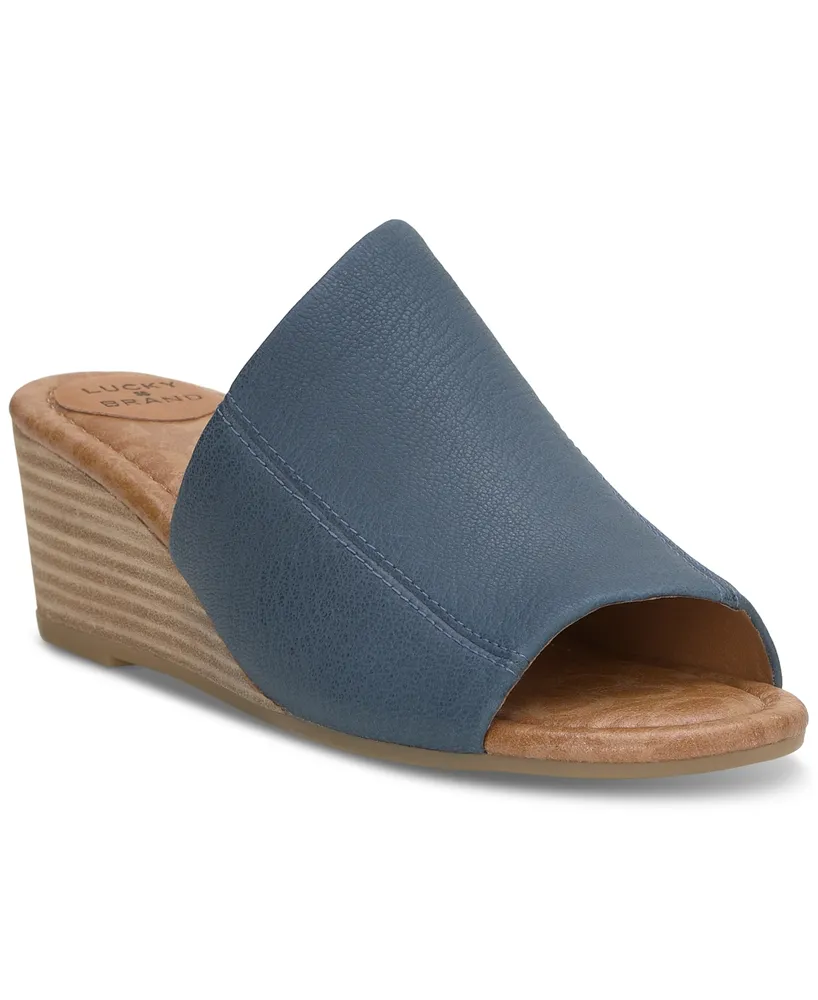 Lucky Brand Women's Malenka Slip-On Wedge Sandals