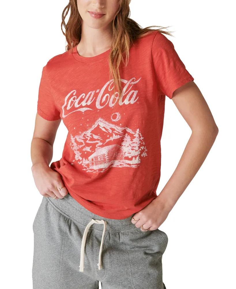 Lucky Brand Women's Cotton Coca-Cola Cabin Graphic T-Shirt
