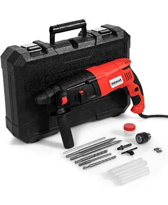1/2'' Electric Rotary Hammer Drill 3 Mode Sds-Plus Chisel Kit 1100W