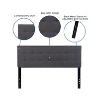 Quilted Tufted Queen Upholstered Headboard