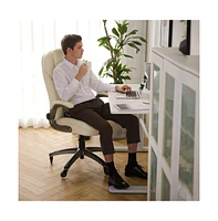 Ergonomic Executive Office Chair with Rubber Wheels