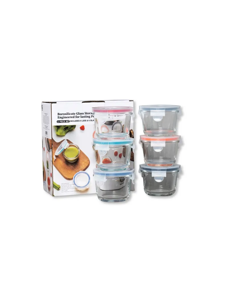 Glass Baby Food Storage Containers Set Contains 6 Large 