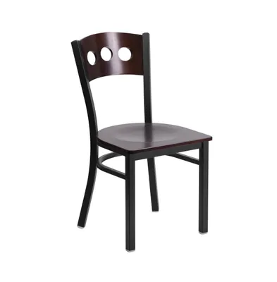 Decorative 3 Circle Back Metal Restaurant Dining Chair