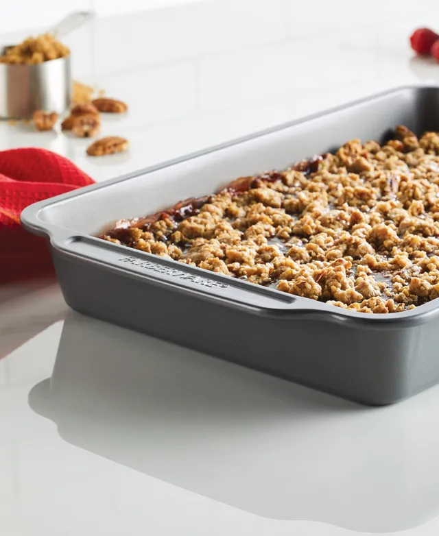 Farberware GoldenBake Bakeware Nonstick Rectangular Cake Pan with Lid, 9-Inch x 13-Inch, Gray