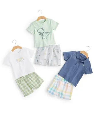 First Impressions Baby Boys Spring Animals Shirts Pull On Shorts Created For Macys