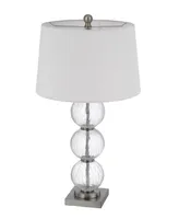 29" Height Clear Crackle Table Lamp Set