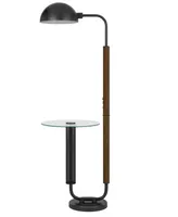 Keyser 63" Height Metal and Glass Floor Lamp