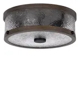 Mateo 4.5" Height Metal and Glass Semi Flush Mount