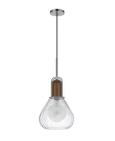 Rochelle 22" Height Metal and Wood Pendant