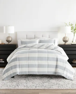 ienjoy Home Distressed Stripe Reversible 2-Pc. Comforter Set, Twin/Twin Xl