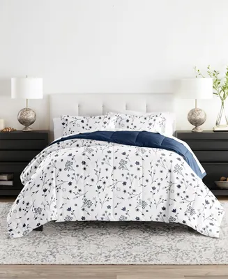 ienjoy Home Forget Me Not Reversible Comforter Set, Twin/Twin Xl
