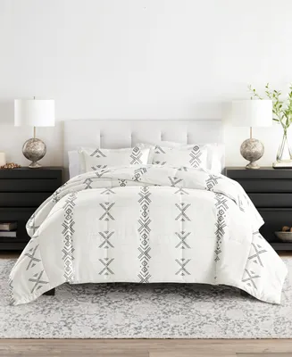 ienjoy Home Urban Stitch Patterned Comforter Set, King/California King