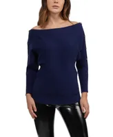 Bebe Women's Off The Shoulder Tunic Sweater