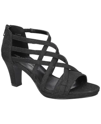 Easy Street Women's Bee Zip Platform Sandals - Black