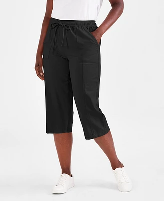 Style & Co Women's Petite Drawstring Capri Pants, Created for Macy's
