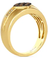 Le Vian Men's Chocolate Diamond & Nude Diamond Cluster Ring (1/2 ct. t.w.) in 14k Gold