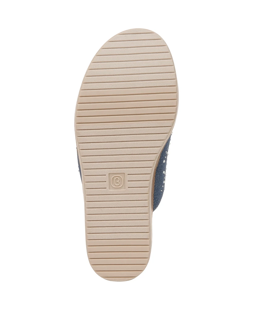 BZees Royal Washable Slide Wedge Sandals