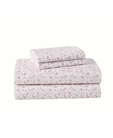 Laura Ashley Paisley Prance Cotton Flannel -Pc. Sheet Set