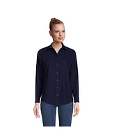 Lands' End Women's Pinwale Cord Long Sleeve Shirt