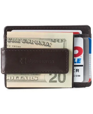 Alpine Swiss Mens Rfid Minimalist Money Clip Front Pocket Wallet Slim Id Holder