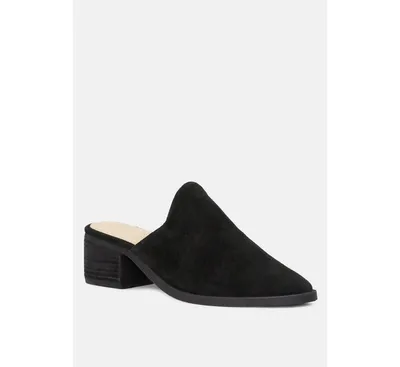 Palma Womens Stacked Heel Mules