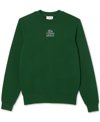 Lacoste Men's Classic Fit Logo Graphic Crewneck Sweatshirt
