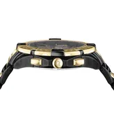 Versace Men's Swiss Chronograph V-Greca Two-Tone Stainless Steel Bracelet Watch 46mm