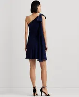 Lauren Ralph Lauren Women's One-Shoulder Satin-Trim Dress