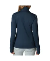 Women's Columbia Navy Dallas Cowboys Park View Omni-Wick Half-Zip Top