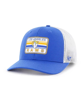 Men's '47 Brand Royal, White Los Angeles Rams Drifter Adjustable Trucker Hat