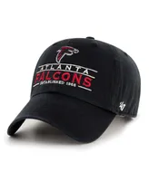 Men's '47 Brand Black Atlanta Falcons Vernon Clean Up Adjustable Hat