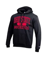 Men's Champion Black Ohio State Buckeyes Arch Pill Pullover Hoodie