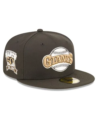 Men's New Era Black San Francisco Giants 50th Anniversary Wheat Undervisor 59FIFTY Fitted Hat