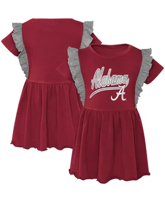Girls Toddler Crimson Alabama Tide Too Cute Tri-Blend Dress