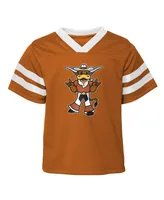 Toddler Boys and Girls Burnt Orange Texas Longhorns Two-Piece Red Zone Jersey Pants Set