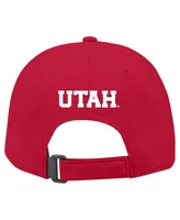 Youth Boys and Girls Under Armour Red Utah Utes Blitzing Accent Performance Adjustable Hat