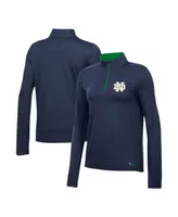 Women's Under Armour Navy Notre Dame Fighting Irish Gameday Knockout Quarter-Zip Top