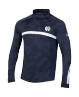 Men's Under Armour Navy Notre Dame Fighting Irish Gameday Camo Quarter-Zip Top