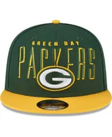 Men's New Era Green, Gold Green Bay Packers Headline 9FIFTY Snapback Hat