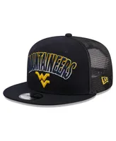 Men's New Era Navy West Virginia Mountaineers Grade Trucker 9FIFTY Snapback Hat